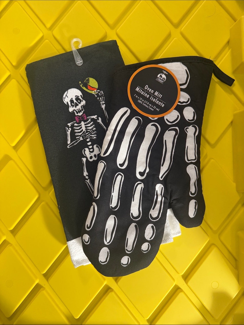 Halloween Cotton Oven Mitts - Orange, Gray, Black - (Brand) - Picture 5 of 5